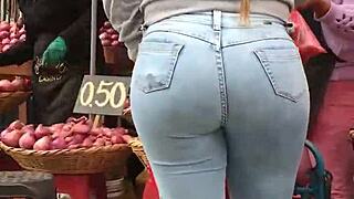 Hot Venezuelan milf with perfect ass fucks.She as dirty as she looks.Oh no her jeans are tight.Cumshot