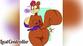 Sandy’s small tits and big ass in cartoon porn