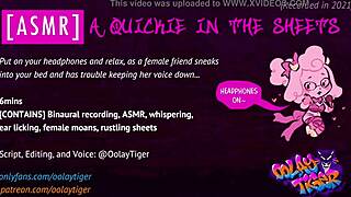 Whispering and whimpering: Anal pleasure quickie in the sheets