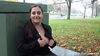 True exhibitionist, British MILF Kim loves to show off herself