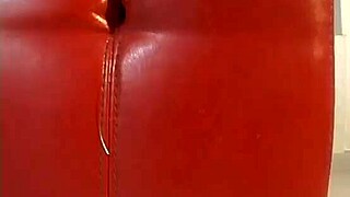 Teens lesbians do leather strap on play with dildos
