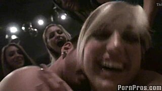 Big tit brunette in bondage and spanking