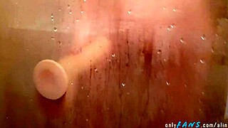Amateur stepdaughter takes a big rubber dildo in her tight pussy