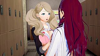 Streams lesbian scissoring with 60fps HD video, ann takamaki and Mitsuru kirijo