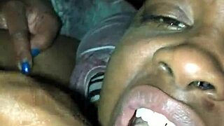 In sloppy blowjob with a messy finish