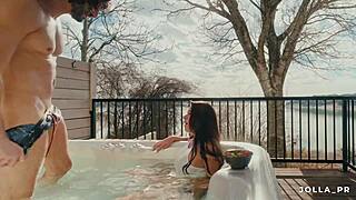 Latina babe gets Mark's fruit and enjoys outdoor orgasm in a clip posted on her site