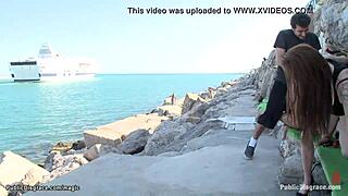 Watching a Spanish exhibitionist having group sex who likes to be watched