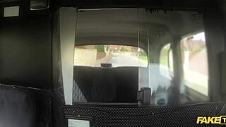 Hairy amateur brunette on top fake taxi ride