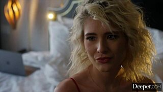 Kiara gets her small tits and pussy licked by Blonde bombshell Jessie