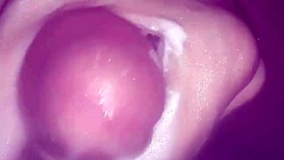 Big dick gay guy solo shower session
