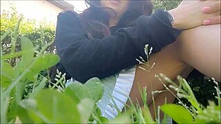 Public masturbation with a panties: A taboo outdoor adventure