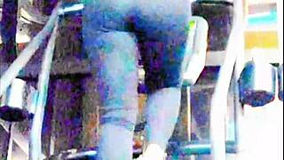 Tight leggings and thongs … voyeuristic gym whores