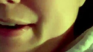 Stripped teases in strip club video as night club slut Abby kisses and smokes