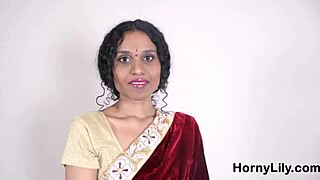 Indian busty milf in lingerie receives her pussy fingered and fucked