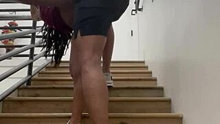Public amateur ebony couple get fucky