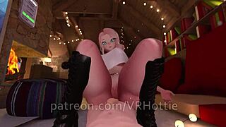 Cabin lap dance virtual sex with big ass babe