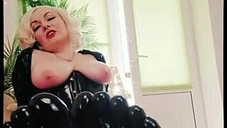 Beautiful blonde mistress edging and fetish worship in homemade video