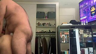 A Big ass Latina is serviced by her friend in the DOG position