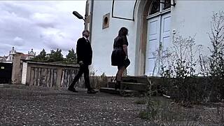Mistress dressed in latex thrashes her pet with whip and cane