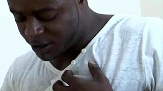 Amarna Miller strips her pussy and has fun having it fucked by a big black cock and has real orgasms
