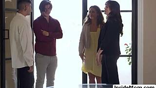 Larger than life tits confront larger than life cocks in this four some