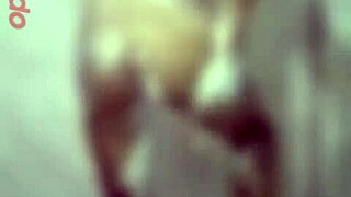 Latino man and woman tease each other while taking a shower
