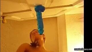 Teens Fuck: Alexis, 18,teen babe and Amateur enjoys blue dildo fuck and squirting on camera