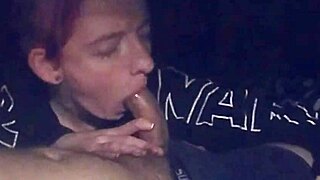 Redhead Hottie Sucks Daddy's Cock And Jacks Him To Completion