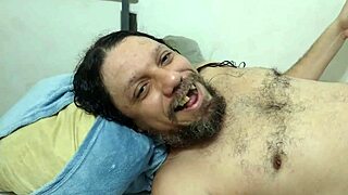 Shy girl delivers intense handjob massage