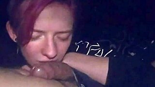 Redhead Hottie Sucks Daddy's Cock And Jacks Him To Completion