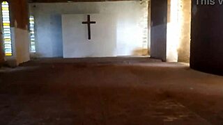 Big ass Latin guy and skinny white guy catch each other in church