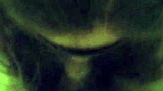 Blindfolded girlfriend sucks old friend