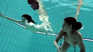 According to tradition, pool playtime equals a hot round of lesbian sex