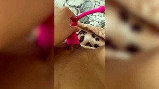 watch her explode with big pink dildo and vibrator!