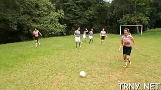 Shemale Sucks Massive Dongs in Intense Blowjob Action