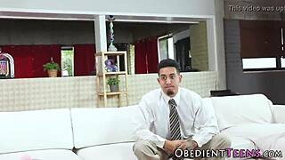 Watch This Obedient Teen 18+ Get Facialized!