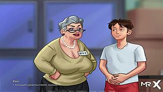 summertime saga babe copes with two intense creampie masturbation scenes