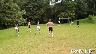 Shemale Sucks Massive Dongs in Intense Blowjob Action