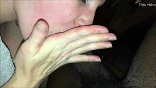 homemade interracial close-up with white and black amateurs