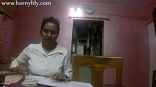 Desi Bhabhi getting romatic with her student in this homemade video