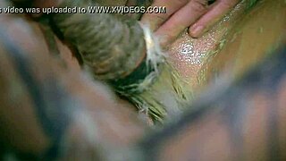 Brunette Raeah Masturbates with Dildo Outdoors