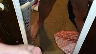 Man strokes cock to cumshot