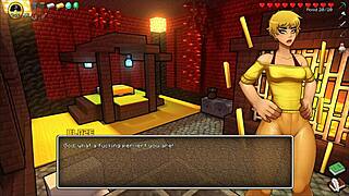 can you handle the haze demon girl's femdom striptease in hornycraft?