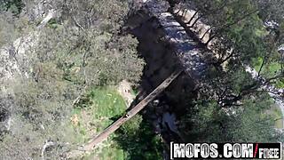 did you see danica dillon getting spied on during her outdoor public fuck with mofos drone hunter