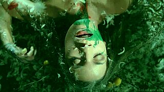 Brunette Raeah Masturbates with Dildo Outdoors