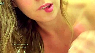 How hot is this green-eyed teen's oral action?