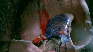 Brunette Raeah Masturbates with Dildo Outdoors