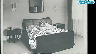 Sex with dildo and toys in retro tv show