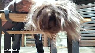 Sgt 프로덕션 대형 트레일러 거칠한 본디지 딥쓰로트 슬랩 지배