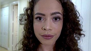 Teen 18+ bent over for monster cock pov doggystyle cumshot